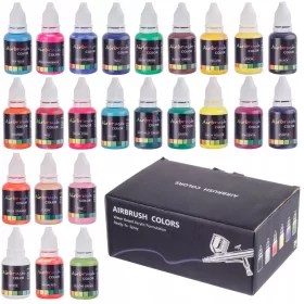 24 darabos Airbrush Akrilfesték Szett