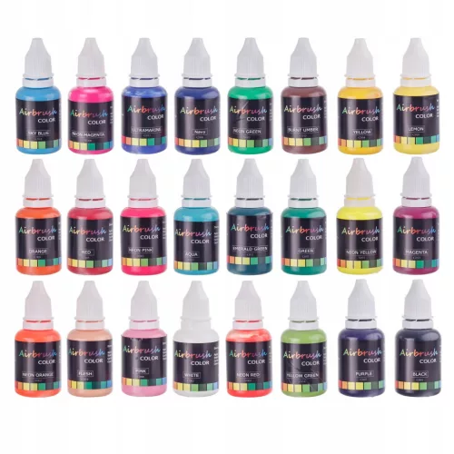 24 darabos Airbrush Akrilfesték Szett