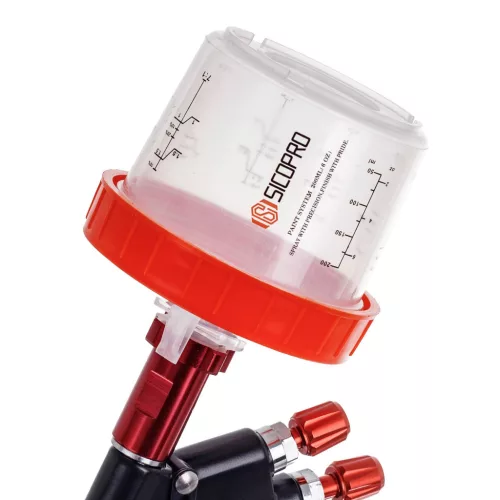 PPS Festékkeverő és Szórópohár Készlet Adapterrel, 200 ml