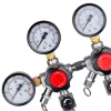 Kétkörös CO2 Nyomáscsökkentő Reduktor, 3 Manométerrel