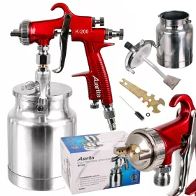   Auarita K-200 LVMP festékszóró pisztoly 2,0 mm fúvókával, 600 ml alsó fém tartállyal