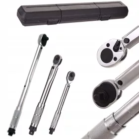   3 darabos racsnis nyomatékkulcs készlet, 1/4", 3/8", 1/2" (5-210 Nm)