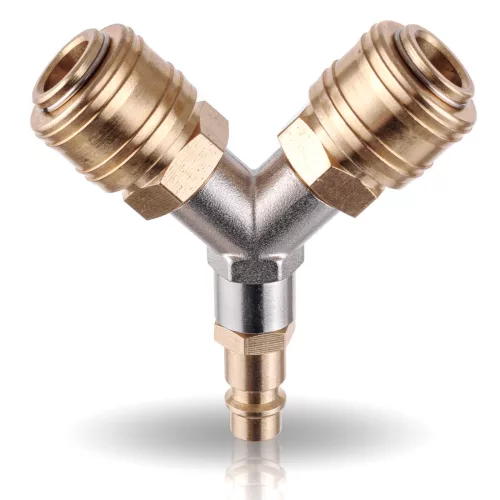 Pneumatikus Gyorscsatlakozó Készlet T-idommal, 1/4", 16 bar, TYP-26