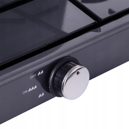 Hordozható 3 égős gázfőzőlap szélfogó fedéllel és bekötőszettel, 5.5 kW