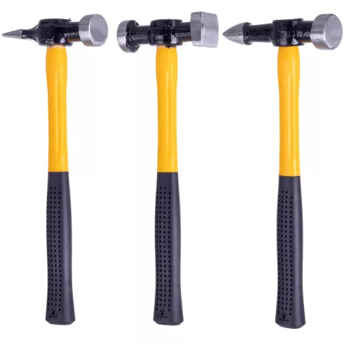 Technic HD-100 Autó Karosszéria Javító Készlet, 7 részes szénszálas kalapácsokkal