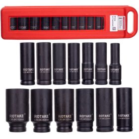   Gépi Dugókulcs Készlet 1/2", 13 részes, 10-32mm, Króm-Vanádium