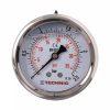 TC Technic Glicerines Nyomásmérő Óra/Manométer, 63 mm, 1/4" Hátsó Csatlakozás, 0-2,5 Bar