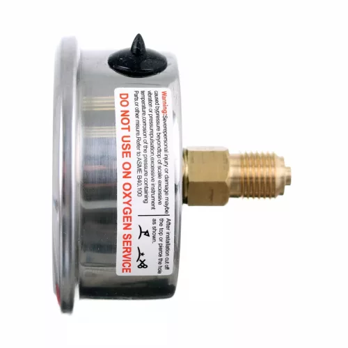 TC Technic Glicerines Nyomásmérő, 63mm, 0-4 bar, Hátsó Csatlakozás