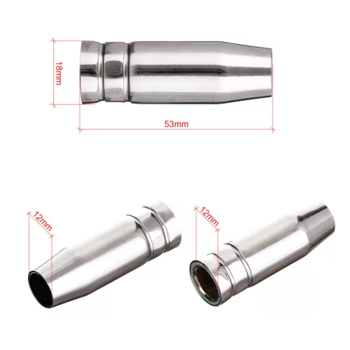 MB15 Gázterelő Fúvóka MIG/MAG Hegesztőpisztolyhoz, 53 mm