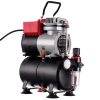Airbrush Kompresszor 3 Literes Tartállyal HATÉKONY 30-35 l/perc Teljesítményű, Reduktorral és Szűrővel - TC Technic 666B2