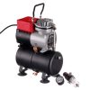 Airbrush Kompresszor 3 Literes Tartállyal HATÉKONY 30-35 l/perc Teljesítményű, Reduktorral és Szűrővel - TC Technic 666B2