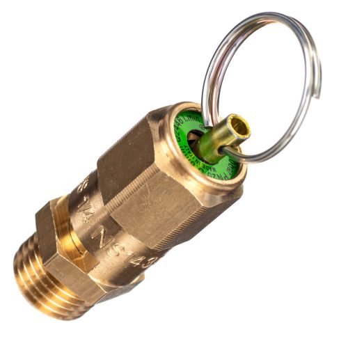 Biztonsági szelep kompresszorokhoz 1/4" menetes csatlakozással, 10 Bar, Air Tek, sárgaréz, Olasz gyártmány