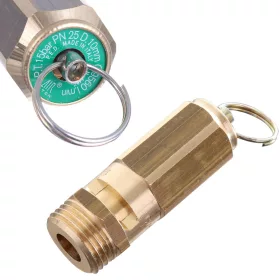 Air Tek Biztonsági Szelep 1/2" 15 bar, Sárgaréz