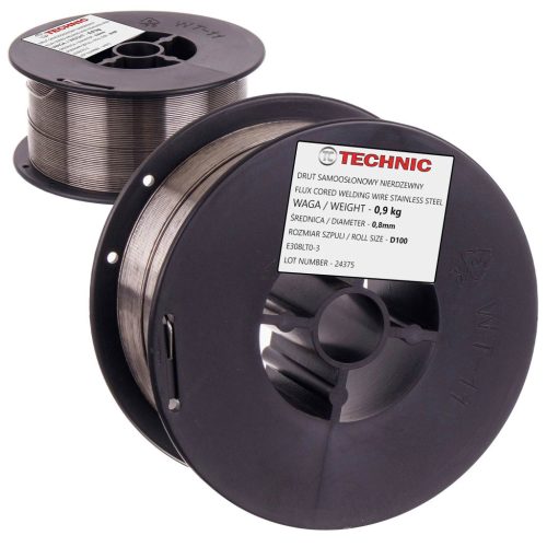 Önpajzsos Rozsdamentes Acél Magvas MIG Hegesztőhuzal 0,8mm 0,9KG - E308LT0-3 D100