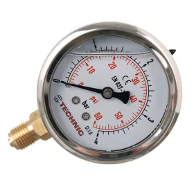 TC Technic 63mm Glicerin Töltetű Nyomásmérő 0-4 Bar