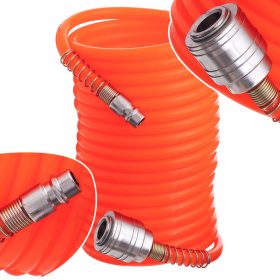 Spirál Pneumatikus Tömlő Gyorscsatlakozóval, 15m, 5x8mm