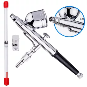   Precíziós Modellező Festékszóró AB-130, Kettős Működésű, 0,2/0,3 mm Fúvókákkal