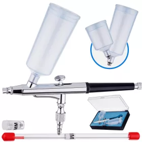   AB-131 Precíziós Airbrush 0,2/0,3 mm Dupla Fúvókával, Kettős Működéssel