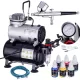 TC-20TK Airbrush Kompresszor Szett – Olajmentes, 3L Tartállyal