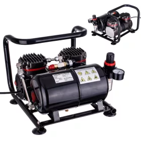   Kétdugattyús Airbrush Kompresszor 3L Tartállyal, Szűrővel