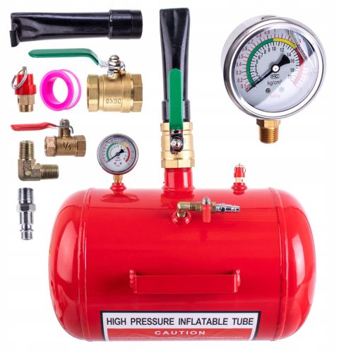 20L Gumiabroncs Felfújó Nyomástartály Nyomásmérővel és Biztonsági Szeleppel