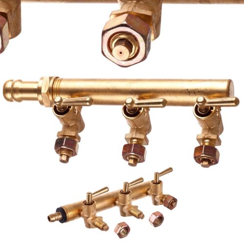 Propán-Bután Gázszelep Sárgaréz Kivitelben Kályhához - SARRA SAHARA 9,8 kW Hármas ZA1006-2