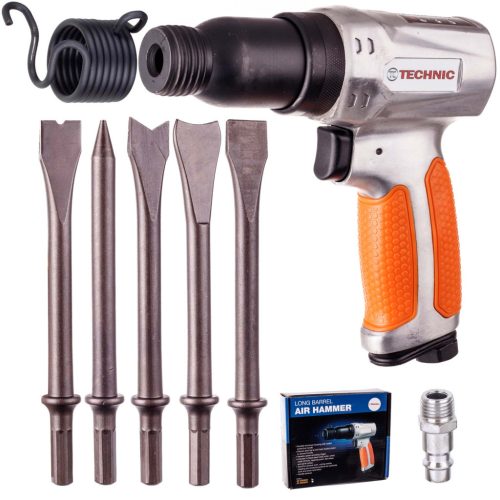 TECHNIC AT-2080NH Pneumatikus Ütvecsapó Kalapács 5x Vésővel és Gumírozott Markolattal