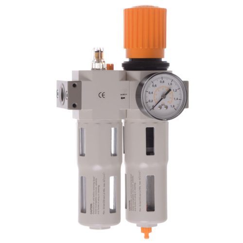 Komplett Levegő Előkészítő Blokk - Szűrő, Vízleválasztó, Olajozó 1/2" Technic yYQFC4010-04, 40 Mikron
