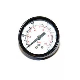   Manométer 0-10 bar, 50 mm, Fémházas, 1/4" Hátsó Csatlakozás