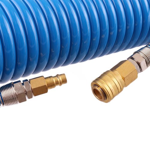 Poliuretán Spiráltömlő 10 m (8x12 mm) Sárgaréz Gyorscsatlakozóval