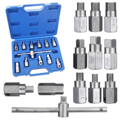Olajsapka (olajdugó) kulcsok 12 darabos készlet – TC Technic LT-A1151, 3/8" és 5/16" Specifikációkkal
