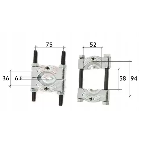TC Technic LT-A1345 Csapágyeltávolító Lehúzó, Csavaros Rögzítésű