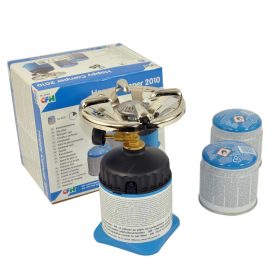   CFH 52402 Ultrakönnyű Mini Kempingtűzhely 2 db Gázpatronnal