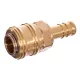 Pneumatikus Gyorscsatlakozó Aljzat TYP26, Sárgaréz, 10mm Tömlőhöz