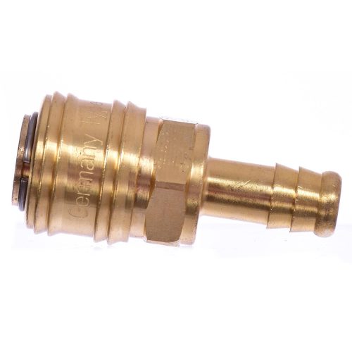 Pneumatikus Gyorscsatlakozó Aljzat TYP26, Sárgaréz, 10mm Tömlőhöz