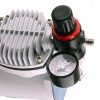 AF18-2 Olajmentes Airbrush Kompresszor Ventilátorral Szépségszalonok, Modellezők és Tetováló Szalonok Részére