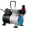 AF18-2 Olajmentes Airbrush Kompresszor Ventilátorral Szépségszalonok, Modellezők és Tetováló Szalonok Részére