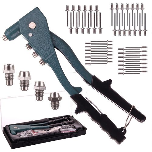 TC Technic SK2514 Kézi Szegecselő Készlet, 265 mm, Alumínium és Réz Szegecsekkel