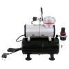 Professzionális Fengda AS-189 Airbrush Kompresszor 3 Literes Tartállyal, Szűrővel és Nyomásmérővel (6 bar)