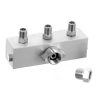 Levegő elosztó festékszórókhoz - 3 db 1/8" kimenet és 1 db 1/4" bemenet - Technic BD13-3