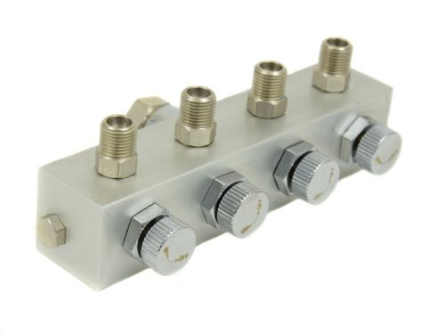 Technic BD13-4 Levegő Elosztó Airbrush Festékszórókhoz, 4 db 1/8" Levegő Kimenet, 1 db 1/4" Levegő Bemenet