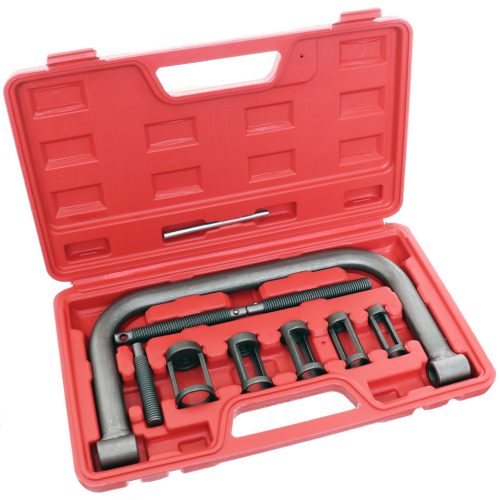 TC Technic LS-29 Szeleplehúzó és Szétszerelő Készlet, 10 darabos, Teljes hossz: 305 mm, Görgőátmérők: 16 mm, 19 mm, 23,5 mm, 25,1 mm, 30 mm, Henger magassága: 47,5 mm, Menetes hosszabbítók hossza: 115 mm, 119 mm, 69,5 mm, Készlet súlya: 2 kg