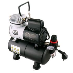   AF186 Olajmentes Airbrush Kompresszor, 3L Tartállyal és Hűtéssel