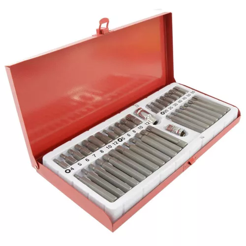 TC Technic 41 részes Bitkészlet Fém Dobozban (Imbusz, Torx, Spline)