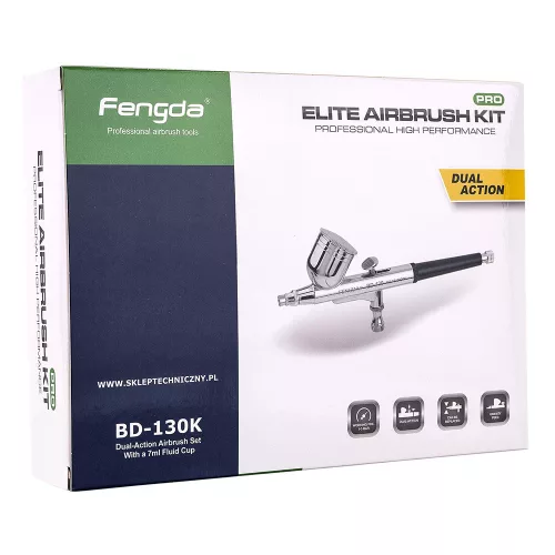 Fengda BD-130K Airbrush Készlet 3 Fúvókával és Tömlővel