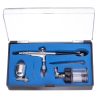 Airbrush Festékszóró 2 Tartállyal - FENGDA BD-134 0,3 mm Fúvókával