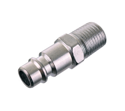 Dugó 1/4" Pneumatikus Gyorscsatlakozó - Nikkelezett, Külső Menet, 40 mm, Férfi Menet