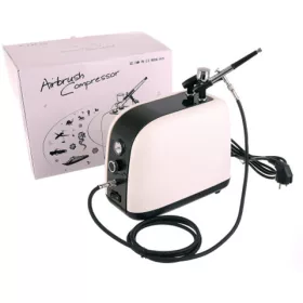   HS-386K Olajmentes Airbrush Kompresszor Szett HS-30 Pisztollyal