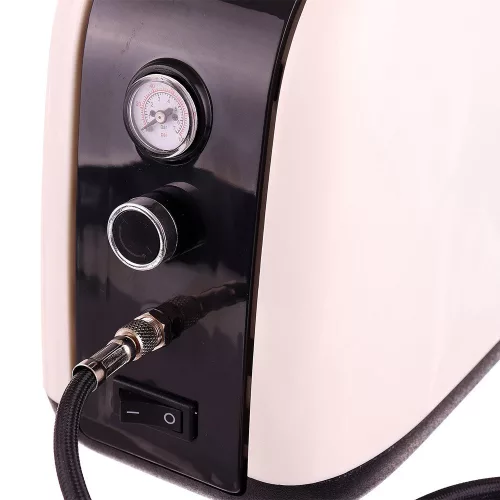 HS-386K Olajmentes Airbrush Kompresszor Szett HS-30 Pisztollyal