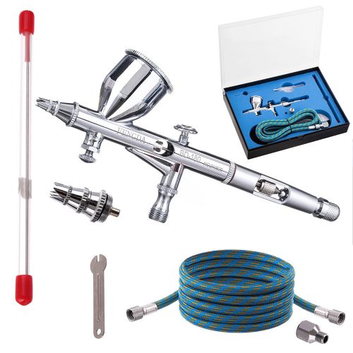 Fengda BD-180k Airbrush Készlet 0,2 mm-es és 0,3 mm-es Fúvókákkal, 1,8 m Tömlővel és 1/8" x 1/4" Reduktorral